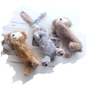 日本可爱文具卡通小熊毛绒ins学生小兔子笔袋收纳铅笔盒女 包邮