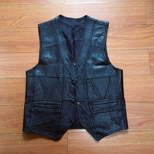 皮衣皮马甲短外套皮夹克2 男士 真皮啊老客福利专卖店帅气小码 修身