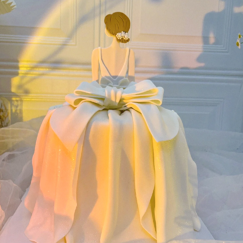 三八妇女节ins网红女神背影蛋糕装饰摆件永远美丽母亲节烘焙插件