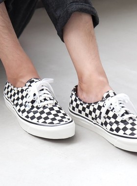VANS Authentic安纳海姆黑白棋盘格AUT男女板鞋帆布鞋VN0A38ENOAK