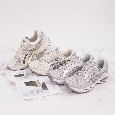 Asics亚瑟士kayano14银色跑步鞋