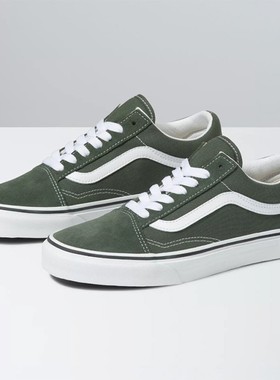 VANS 新款Old Skool 绿色低帮男女滑板鞋帆布休闲板鞋VN0A3WKT9GF