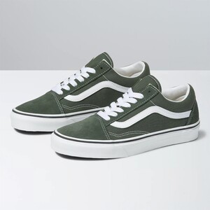 VANS 新款Old Skool 绿色低帮男女滑板鞋帆布休闲板鞋VN0A3WKT9GF