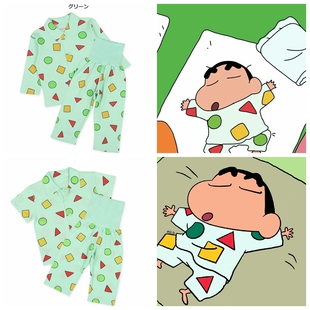 【现货】日本西松屋正品蜡笔小新合作款儿童春秋夏家居服睡衣套装