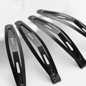 黑色简约一字夹女侧边碎发刘海夹子头饰发夹成人顶夹前额BB夹发卡