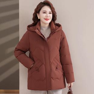 正白鹅绒品羽绒服女长款冬季新中款妈加厚保暖898865中老妈年外套