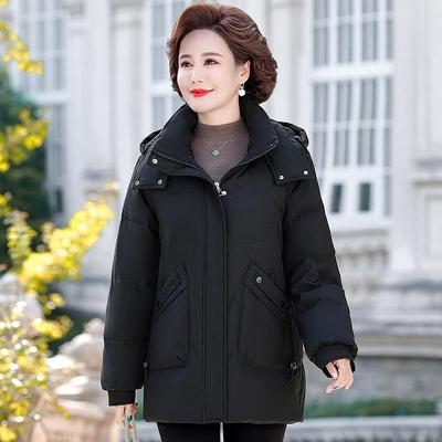 品牌妈羽绒服女款新款中年气中老妈短年加厚白鸭绒保8835洋暖外套