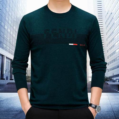 爸爸长袖羊绒恤春秋衣款中年士上服衣圆男领232619男打底衫上衣