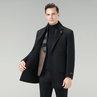 C款 秋衣冬季 纯配羊毛双面呢大中5881 新款 外套选鹅绒长保暖马 男士