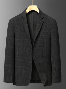 秋季新款西装外套男身修66508-PP单件上衣中年时尚休服闲西爸士爸