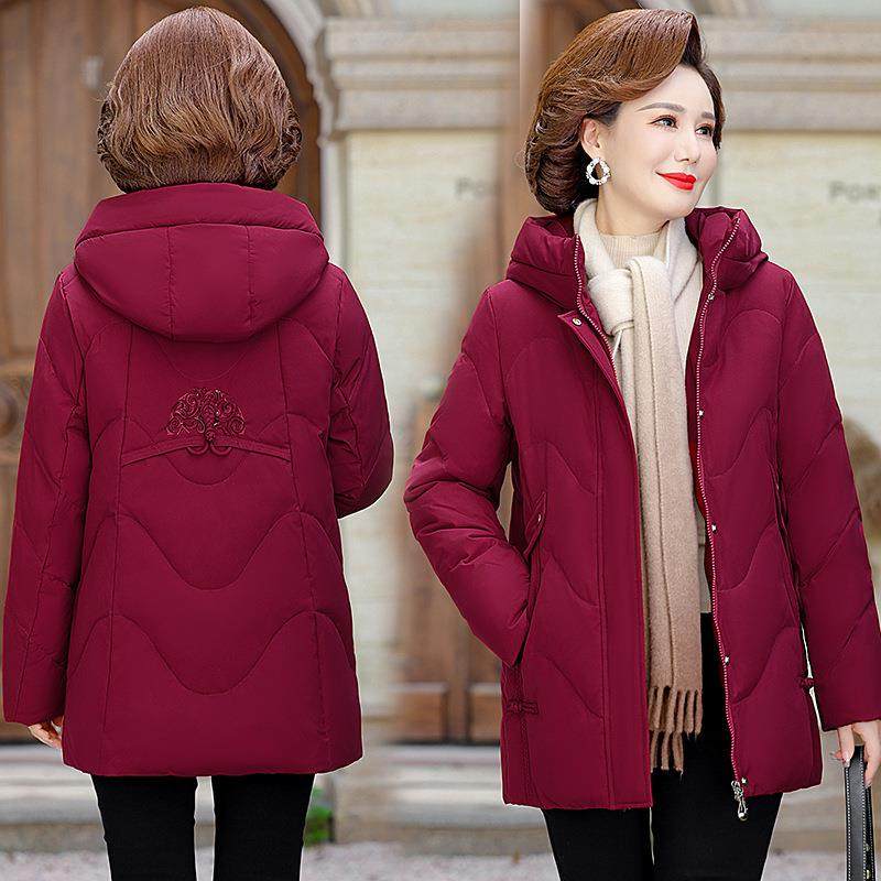 年冬季中老年羽新绒装服女妈妈宽松中长款款8838加厚刺绣保暖外套,女装/女士精品,羽绒服,淘宝优惠券,粉丝福利购,淘宝优惠卷