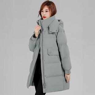 时2368 新款 571尚宽松加厚保暖廓形休闲白 冬鸭季 羽绒女中长服外款