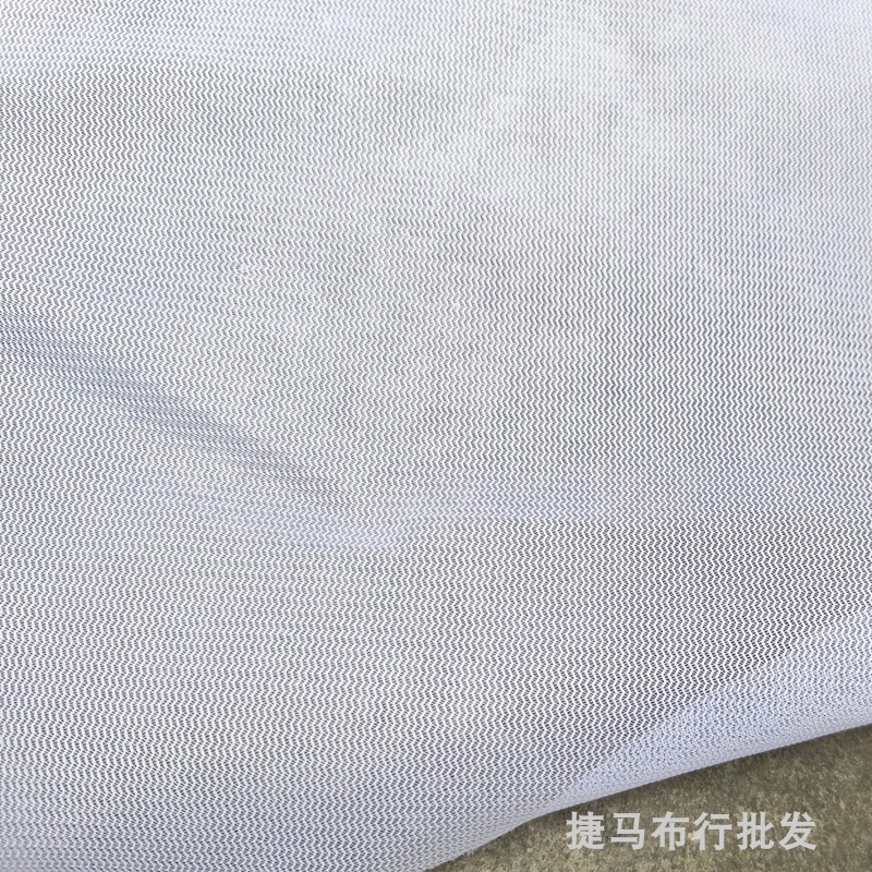 弯纹平纹网纱布经编波浪纹网布