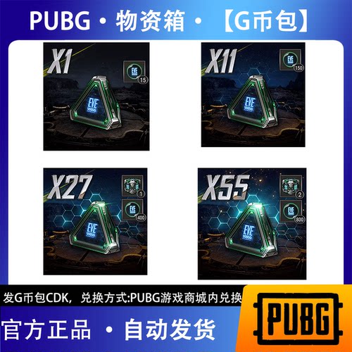 PUBG绝地求生 剑星伊芙 物资箱兑换券G币包CDK兑换码