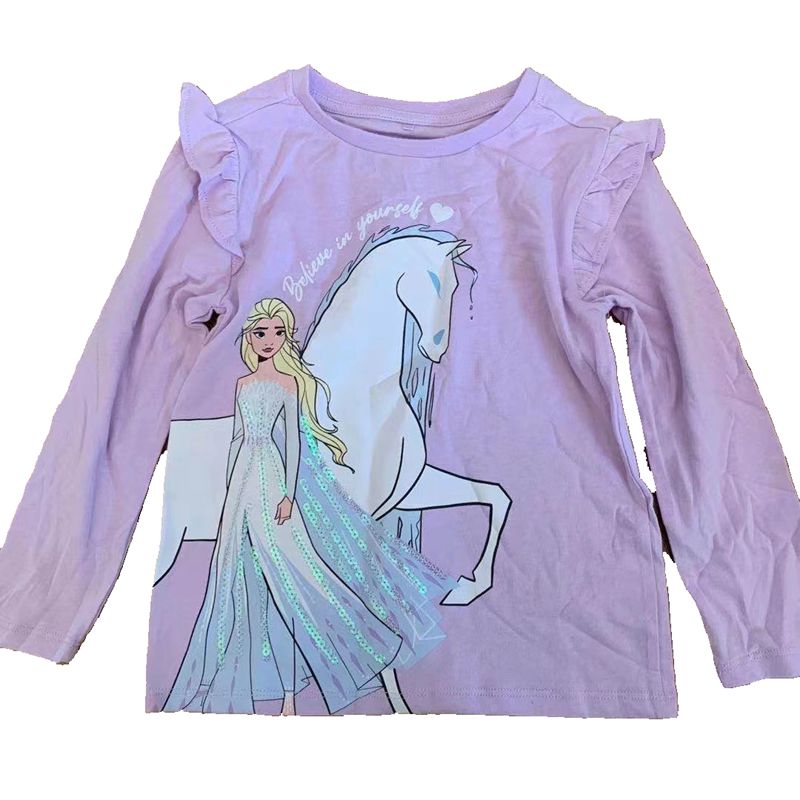 外贸女童T恤公主长袖衫