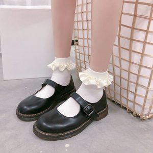 白色蕾丝袜子女lolita短袜夏季薄款花边中筒袜可爱日系洛丽塔jk潮