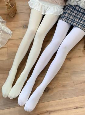 白丝袜女纯欲白色连裤袜子JK日系lolita性感黑丝春秋季薄款打底袜