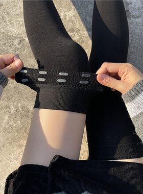 超长加长过膝袜女防滑黑色长筒高个子秋冬加厚加绒JK高筒大腿袜套