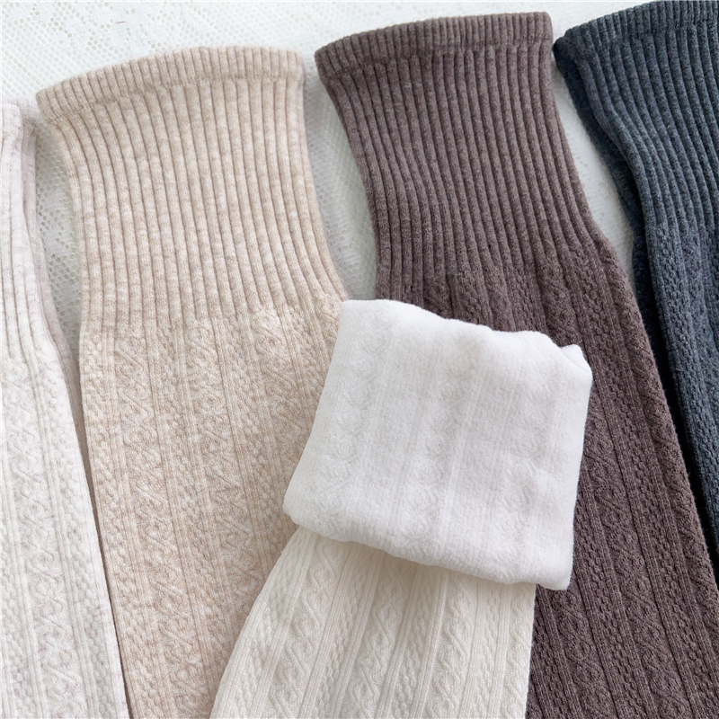 秋冬季防寒保暖加绒加厚过膝袜子
