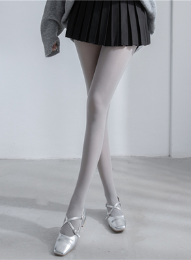 灰色丝袜女春秋天鹅绒连裤袜复古打底袜子JK白丝黑丝miu系打底裤