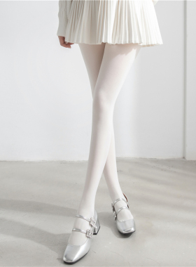 JK白丝袜天鹅绒白色连裤袜日系洛丽塔打底袜子女千金风春秋打底裤
