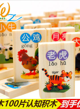 木丸子水果数字认知多米诺骨牌