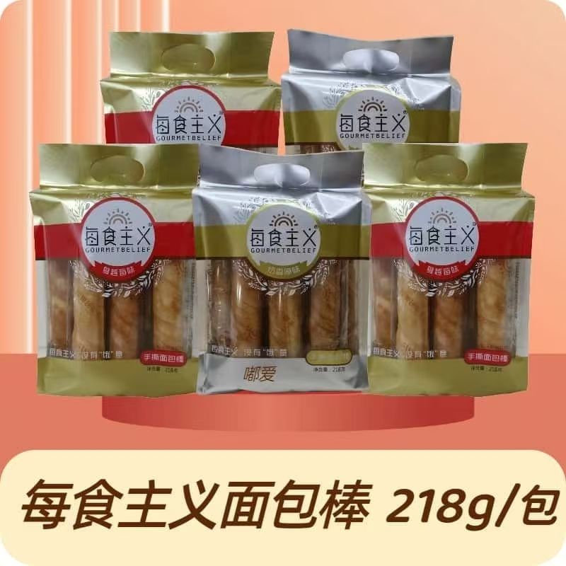 每食主义手撕面包棒蔓越莓奶香原味早餐营养休闲零食长条218