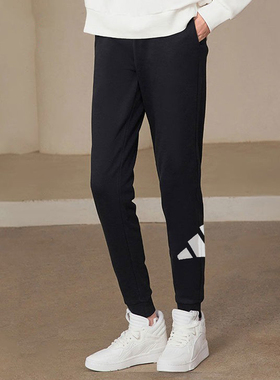 阿迪达斯加绒女裤子冬季新款小脚裤加厚长裤显瘦运动裤卫裤HI1202