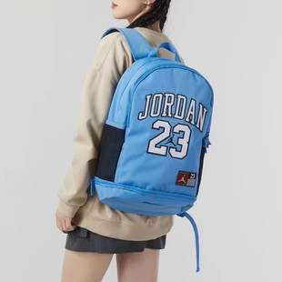 NIKE耐克Jordan大标双肩包红色学生书包大容量运动包休闲包AJ背包