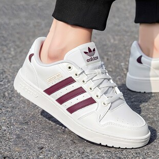 新款 春季 皮面小白鞋 情侣篮球复古休闲鞋 阿迪达斯男鞋 透气板鞋 女鞋