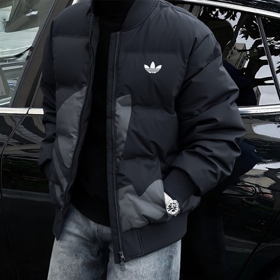 正品假一赔十羽绒棒球服男冬夹克