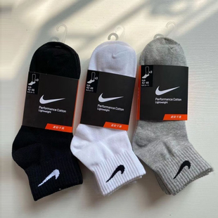 Nike耐克男袜女袜春季新款跑步透气运动袜子正品三双装中筒训练袜