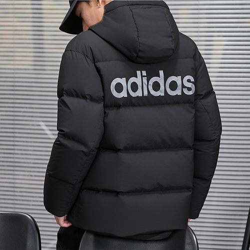 阿迪达斯正品羽绒服男冬假一罚十