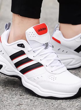 阿迪达斯运动鞋男鞋冬季新款STRUTTER老爹鞋耐磨透气皮面跑步鞋子
