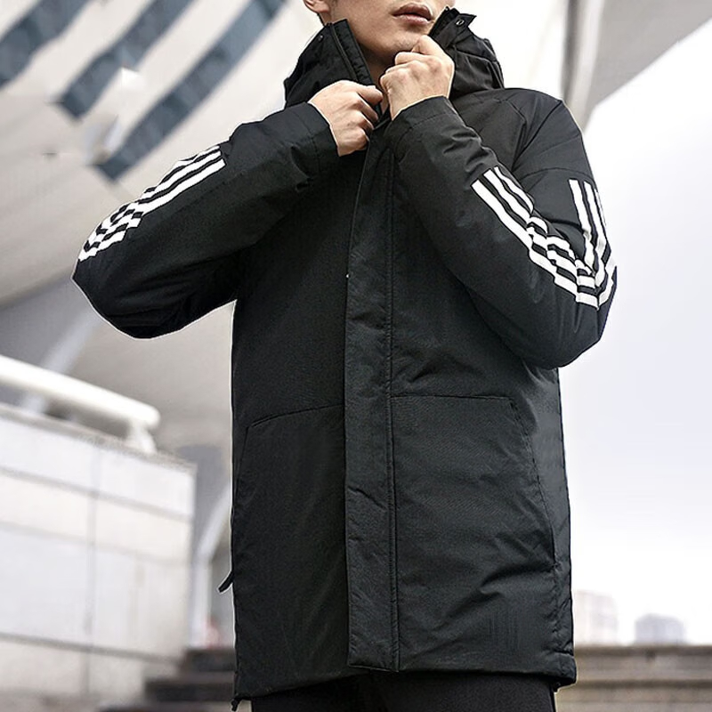 阿迪达斯加厚保暖棉服假一罚十