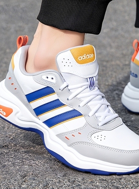 阿迪达斯男鞋2026年冬季新款轻便老爹鞋透气休闲鞋缓震舒适跑步鞋