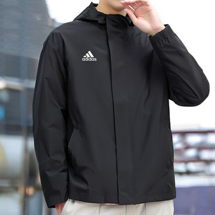 阿迪达斯外套男秋季新款运动服防风上衣青年休闲舒适宽松梭织夹克