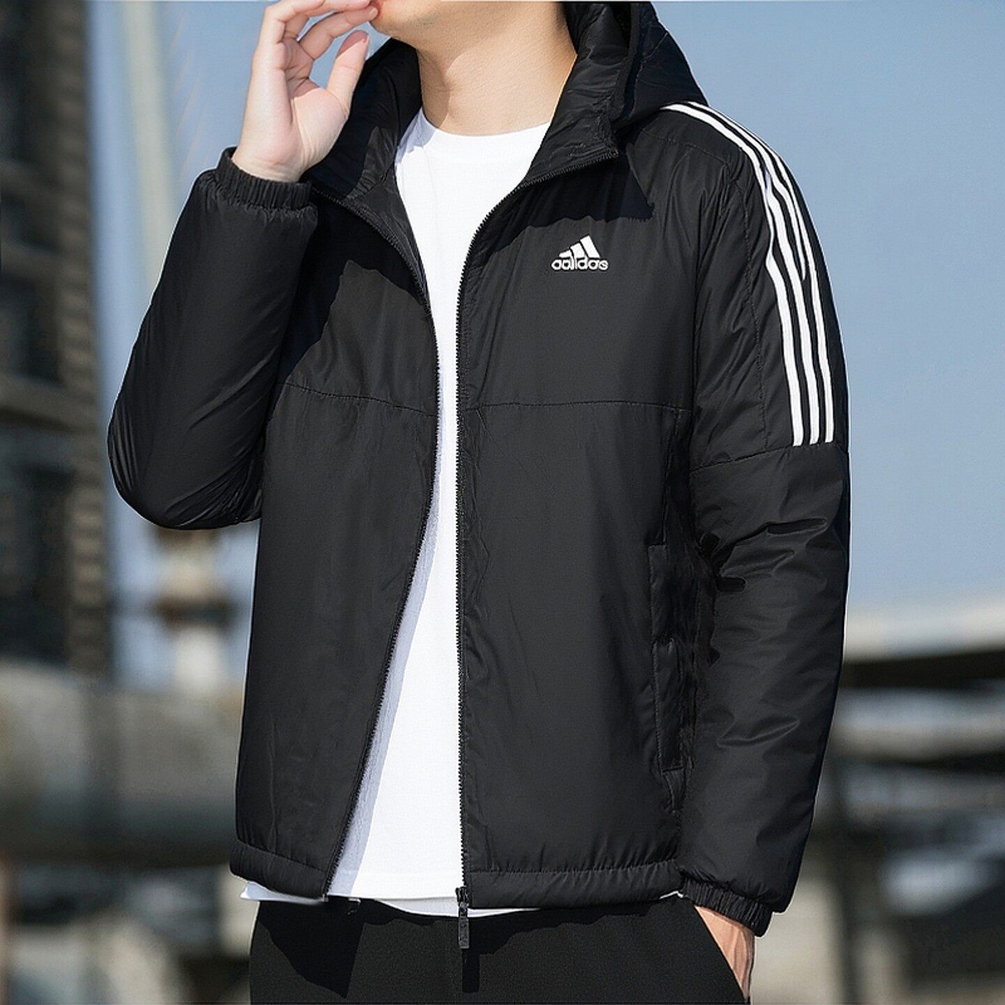 正品假一赔十加厚连帽棉服男冬