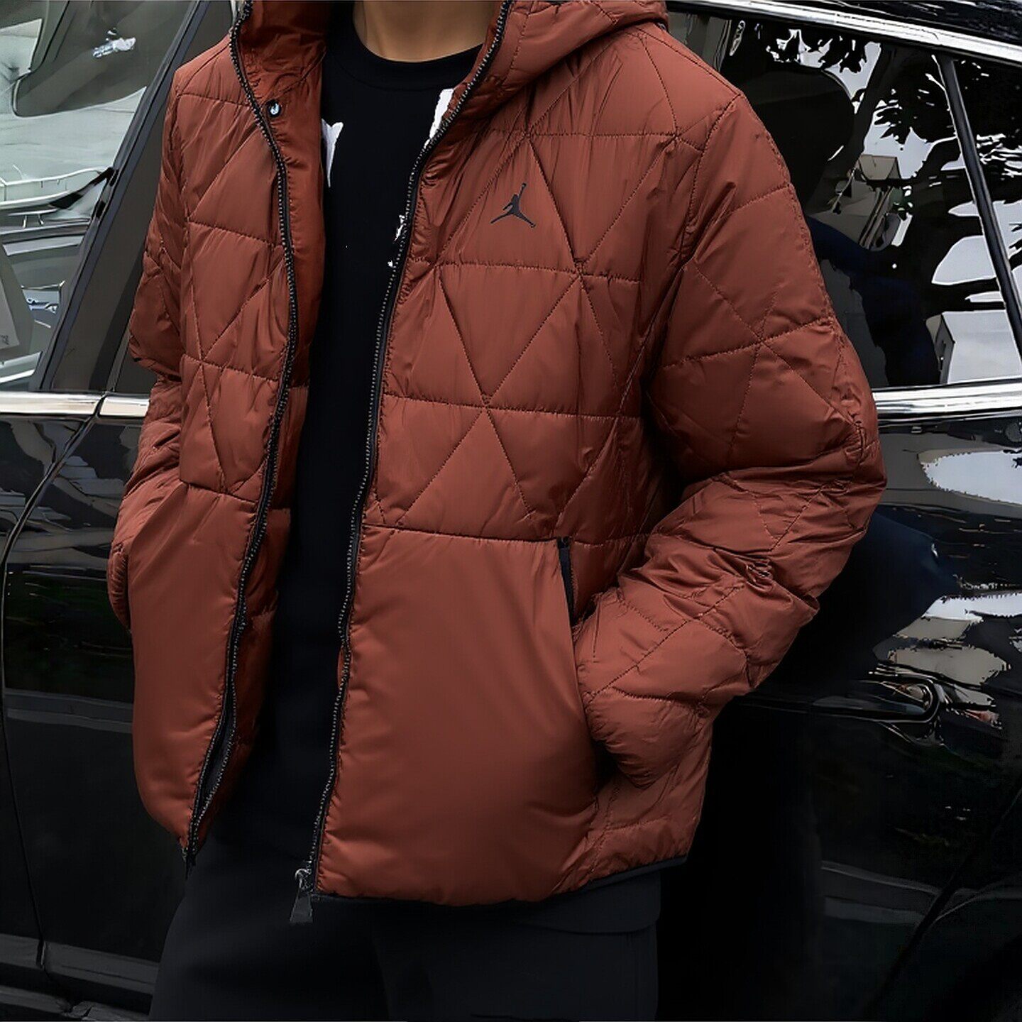 Jordan乔丹轻薄款棉服AJ篮球运动服冬季新款男士外套夹克衫FZ3163