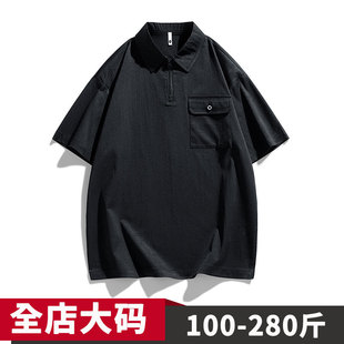 薄款 男装 短袖 半袖 休闲上衣宽松T恤 工装 特大码 美式 夏季 POLO衫 衬衫
