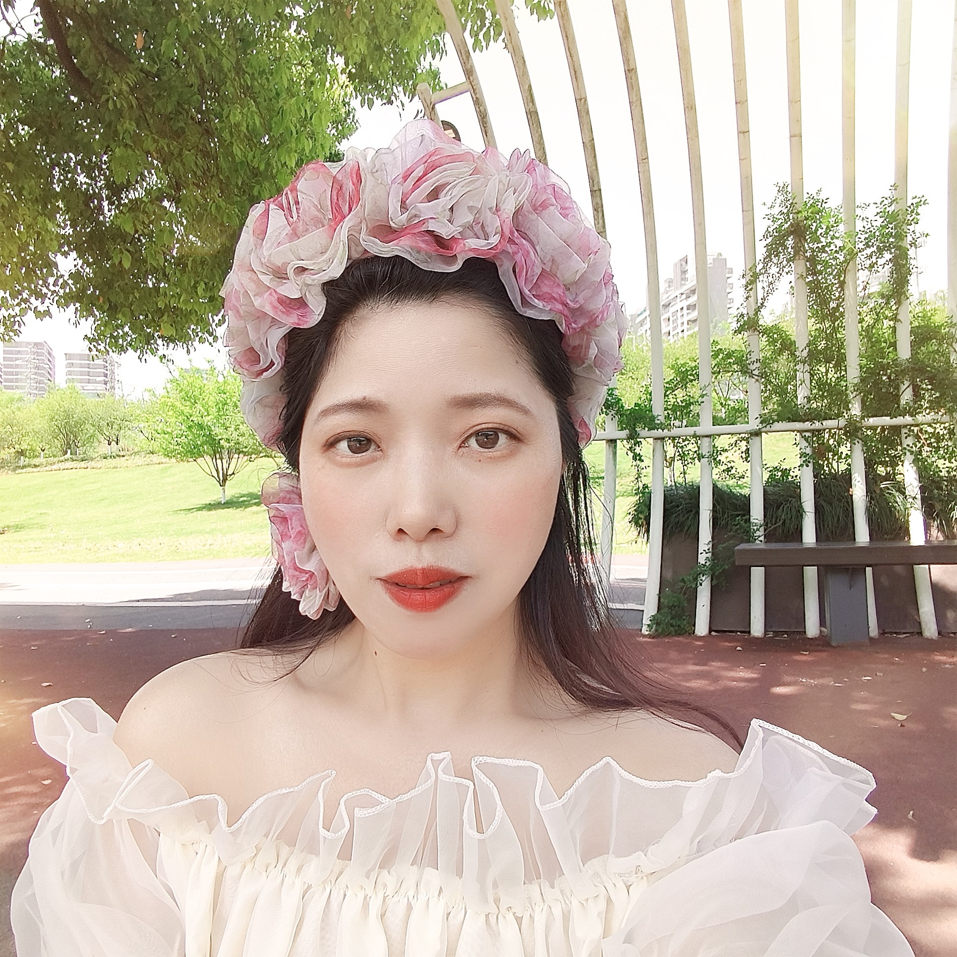 波西米亚风雪纺花朵发箍带齿仙美发卡压发纯欲风头箍宽边度假发饰