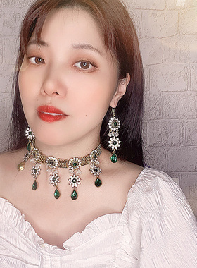 民族风古银色项链锁骨链