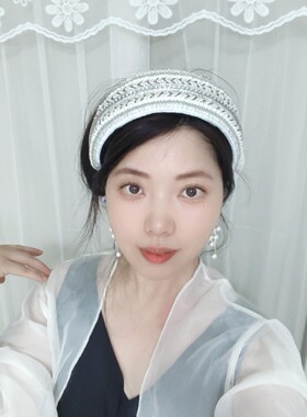 复古民族风白色镶钻宽约发箍女外出压发头箍气质发卡韩版东大门