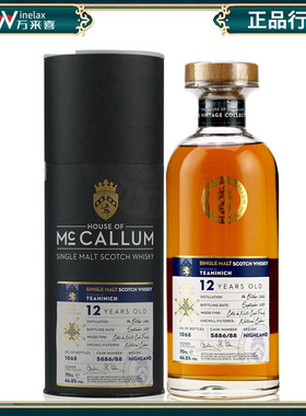 House of McCallum Teaninich麦卡勒姆第林可12年单一麦芽威士忌