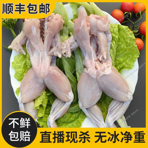 牛蛙鲜活直播现杀顺丰新鲜特大田鸡肉无冰净重牛蛙腿餐饮火锅食材-封面