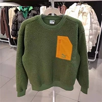 Puma, демисезонный бархатный флисовый удерживающий тепло спортивный комплект