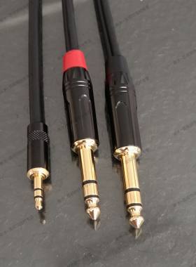 百灵达2030A/2031BX5D2 X4X5X6 T200C监听音箱3.5转双6.35音频线