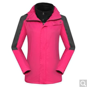 冲锋衣男女户外秋冬季 三合一防风衣可拆卸加绒加厚保暖外套