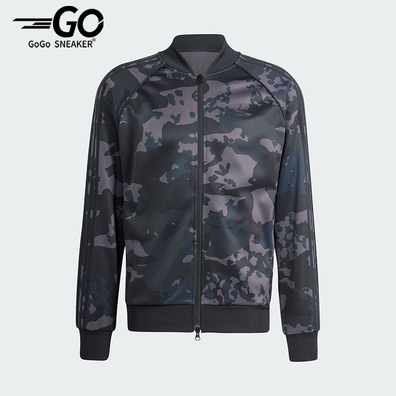 阿迪达斯男士印花运动夹克