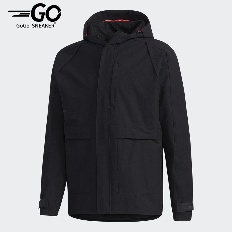 Adidas/阿迪达斯正品男子时尚运动服弹力袖口连帽夹克外套 GF4018